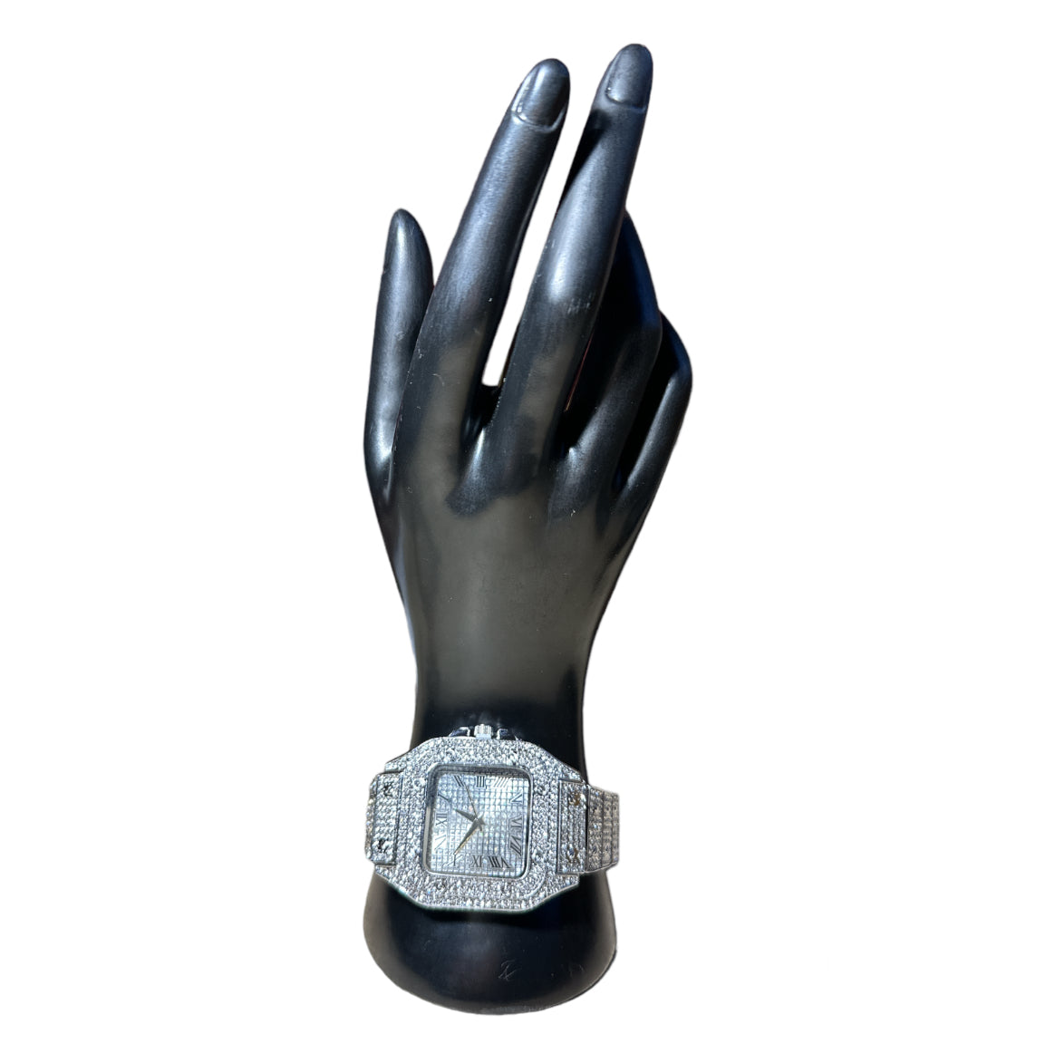 Silver Square Dial Watch