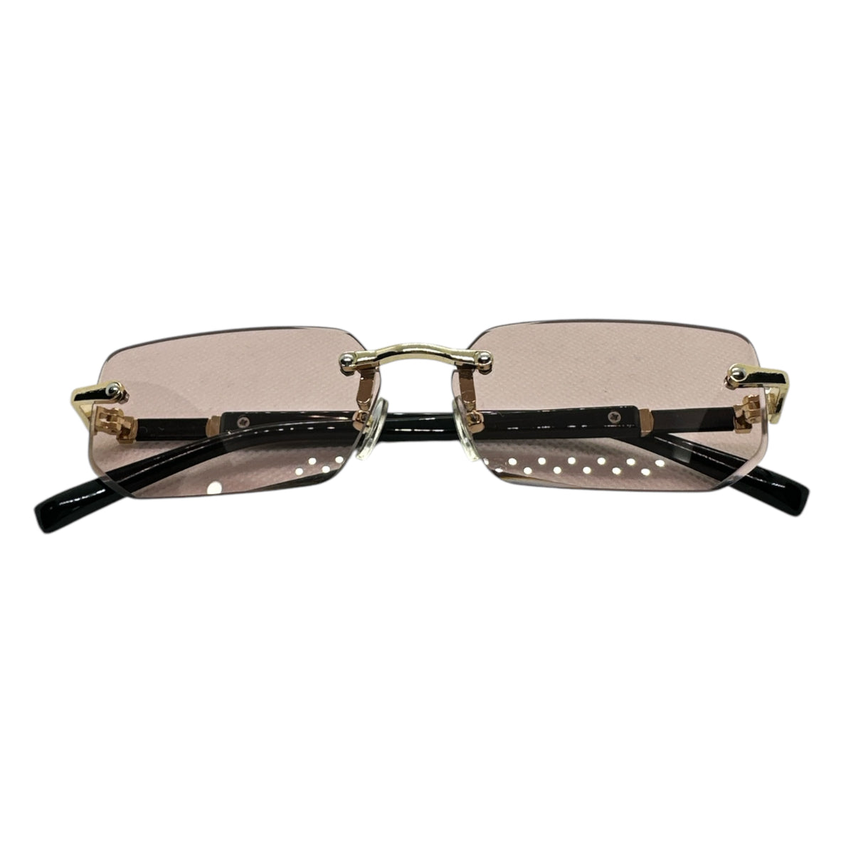 Pink Sand Rimless Sunglasses