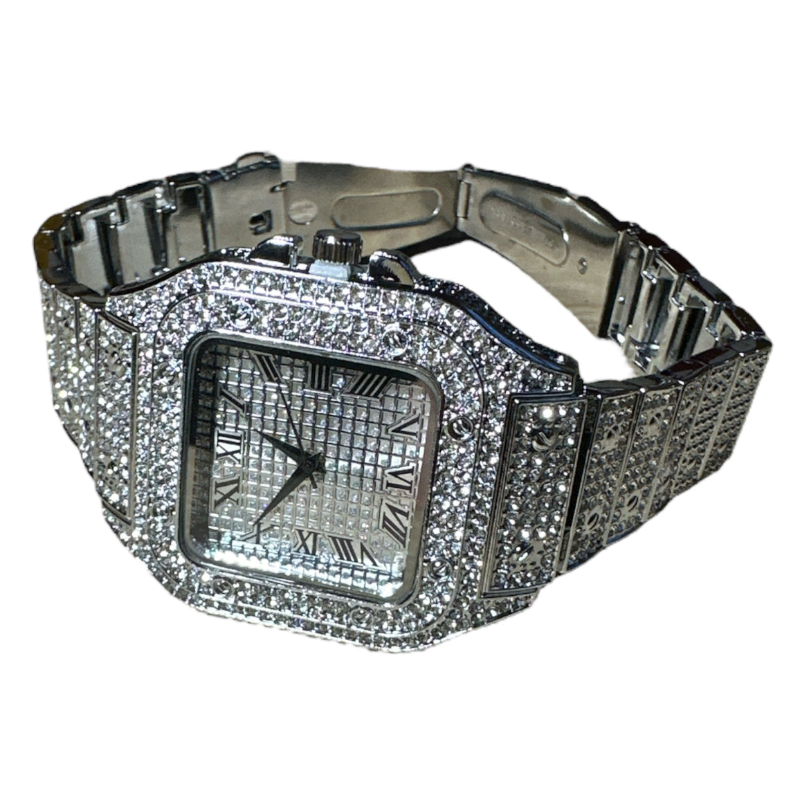 Silver Square Dial Watch
