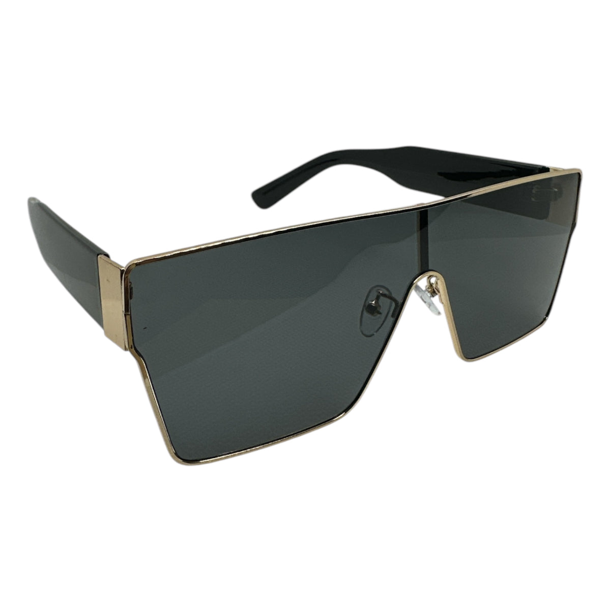 Black and Gold Wide Lens Unique Sunglasses for Men and Women