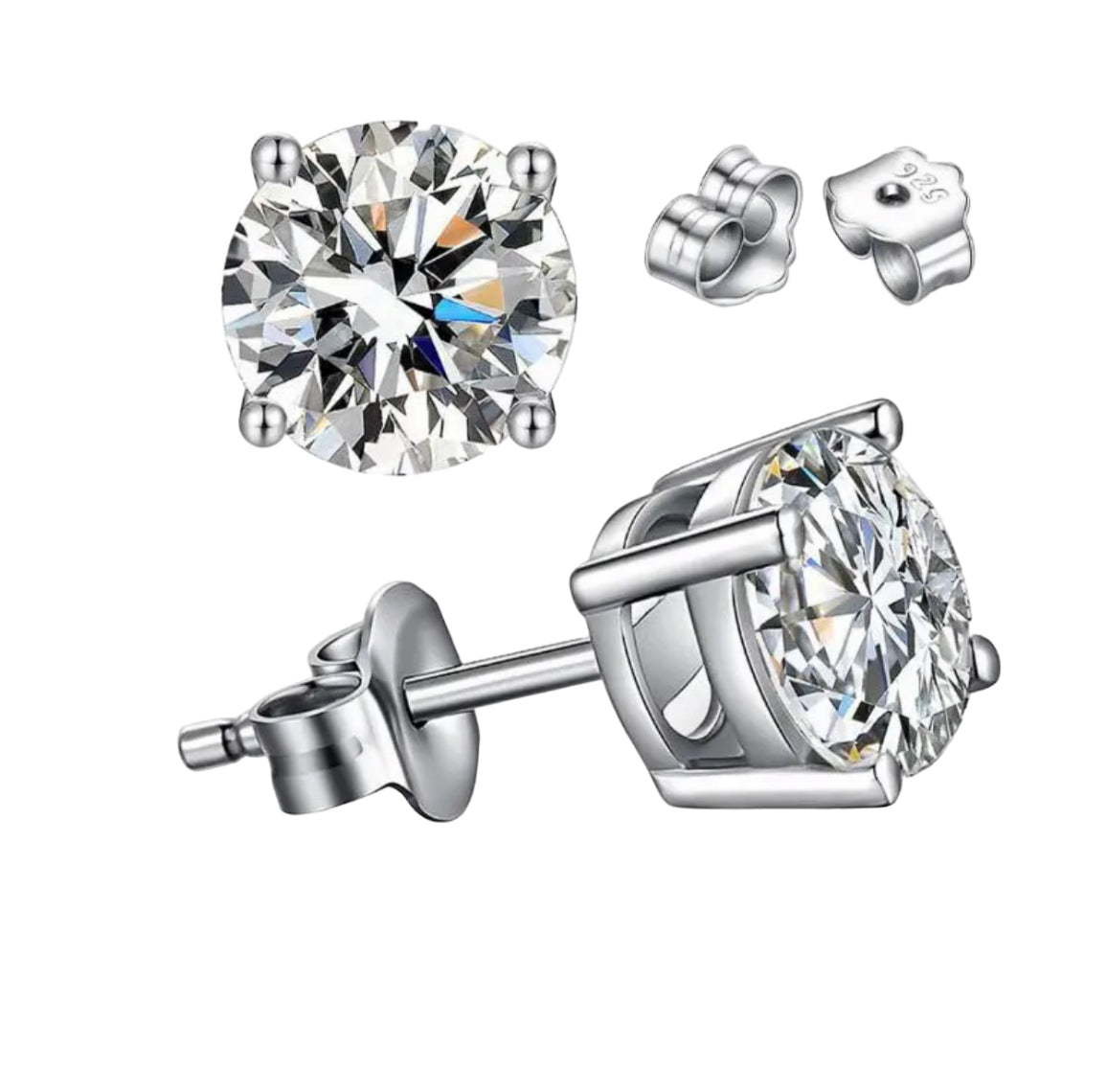 Silver 925 Moissanite Earrings