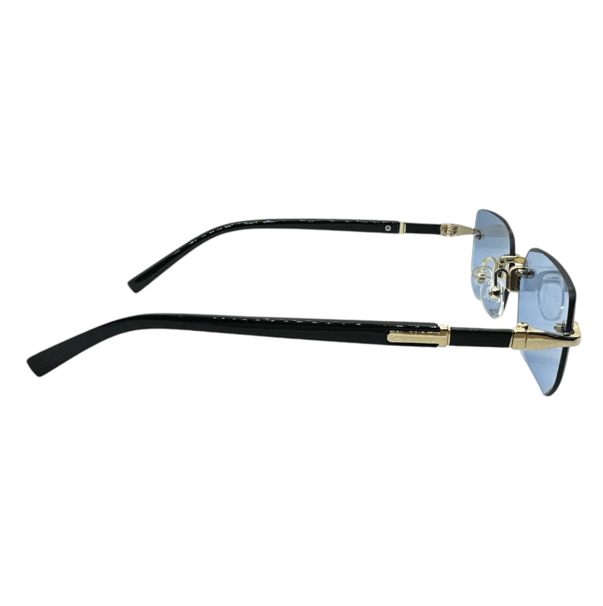 Blue Rimless Sunglasses for Men and Women