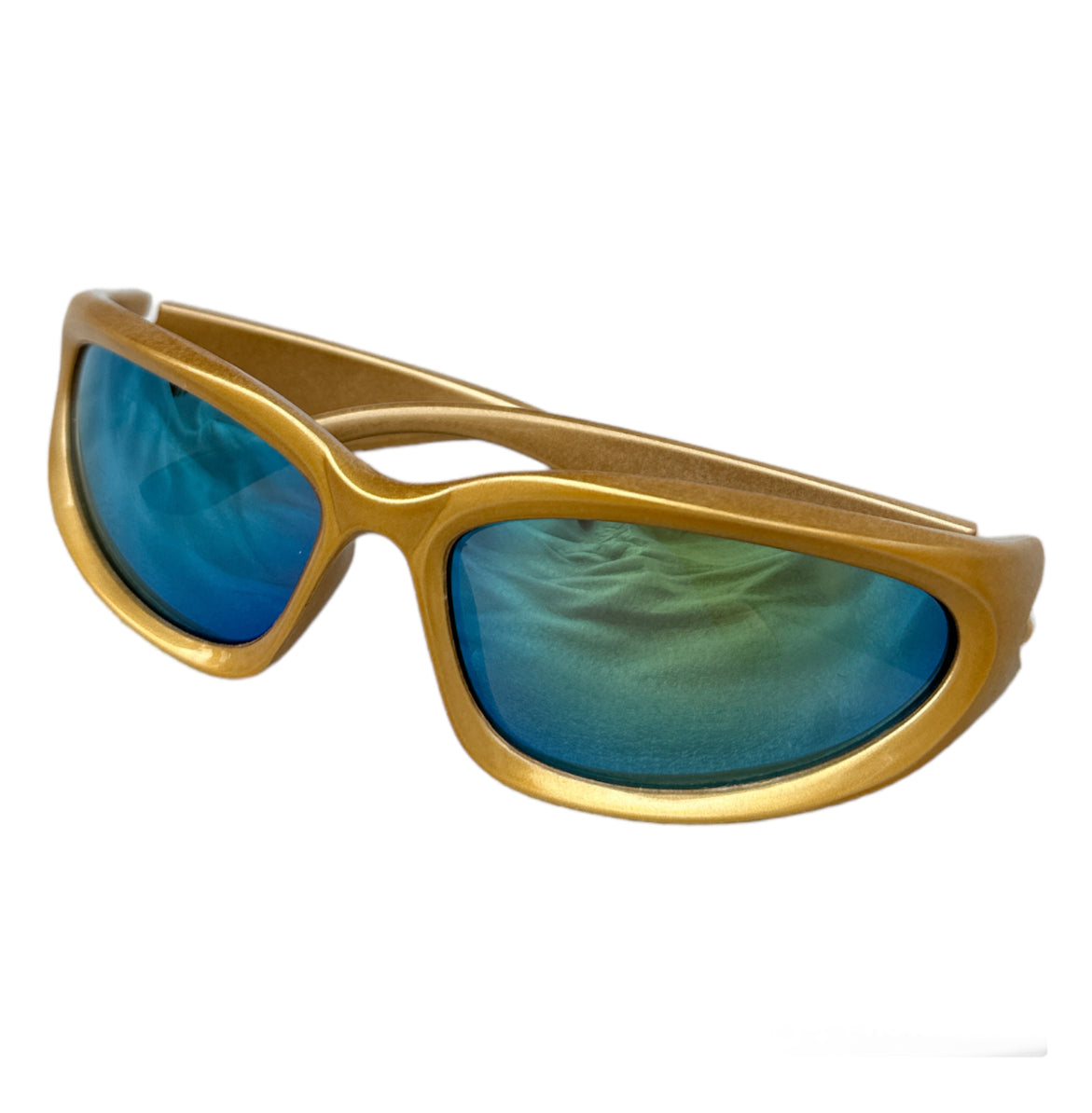 Retro 90βs Sport Sunglasses in Gold