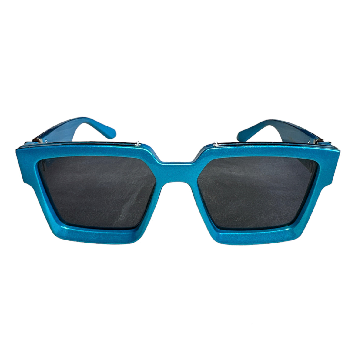 Blue Custom Square Sunglasses