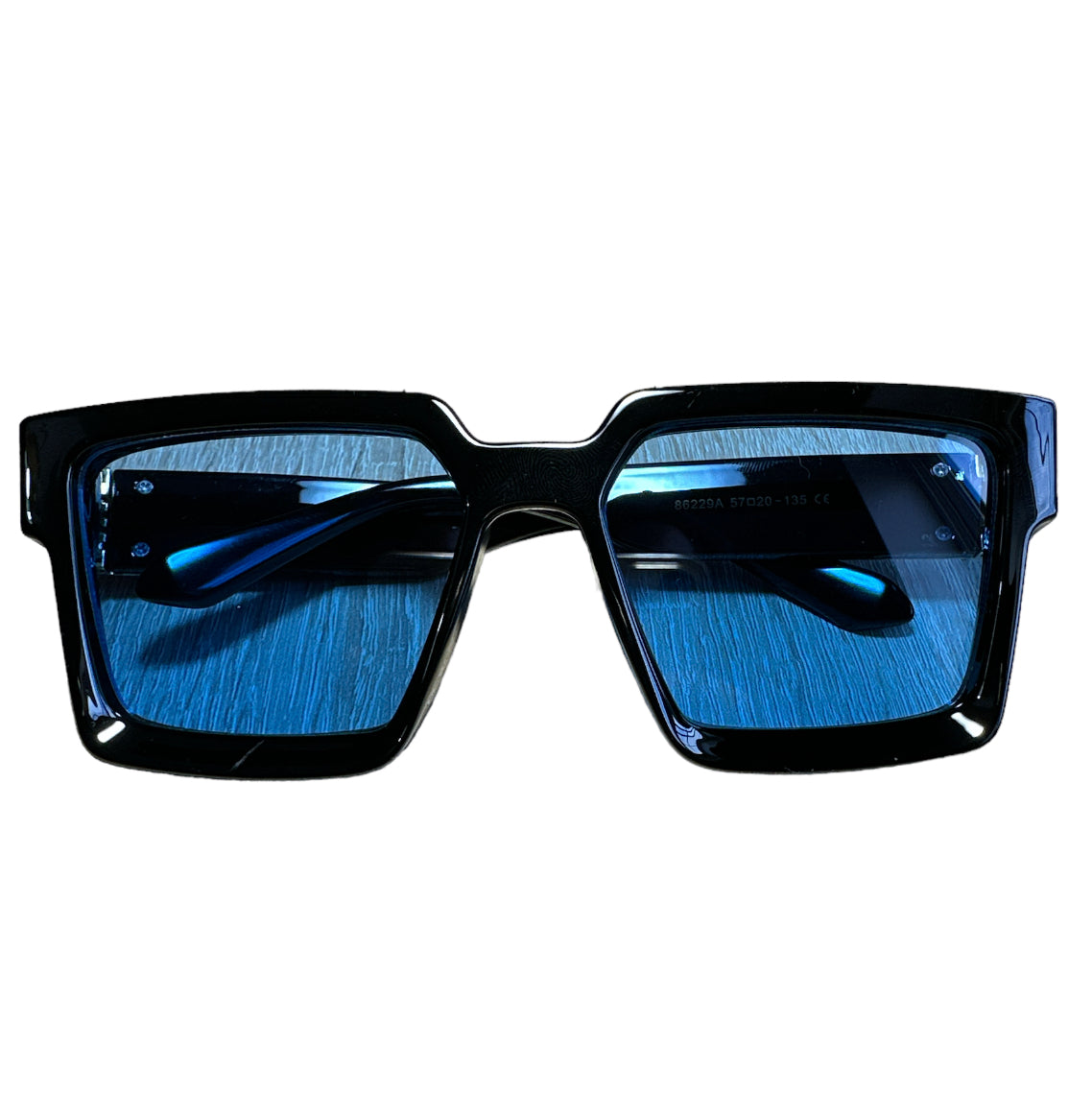 Black and Gold Custom Square Sunglasses