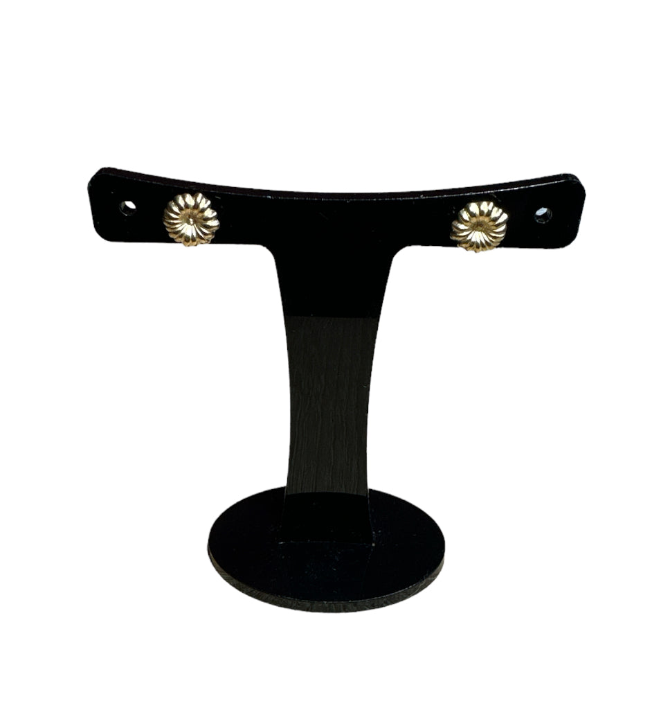 Gold Flower Ear Studs 8mm