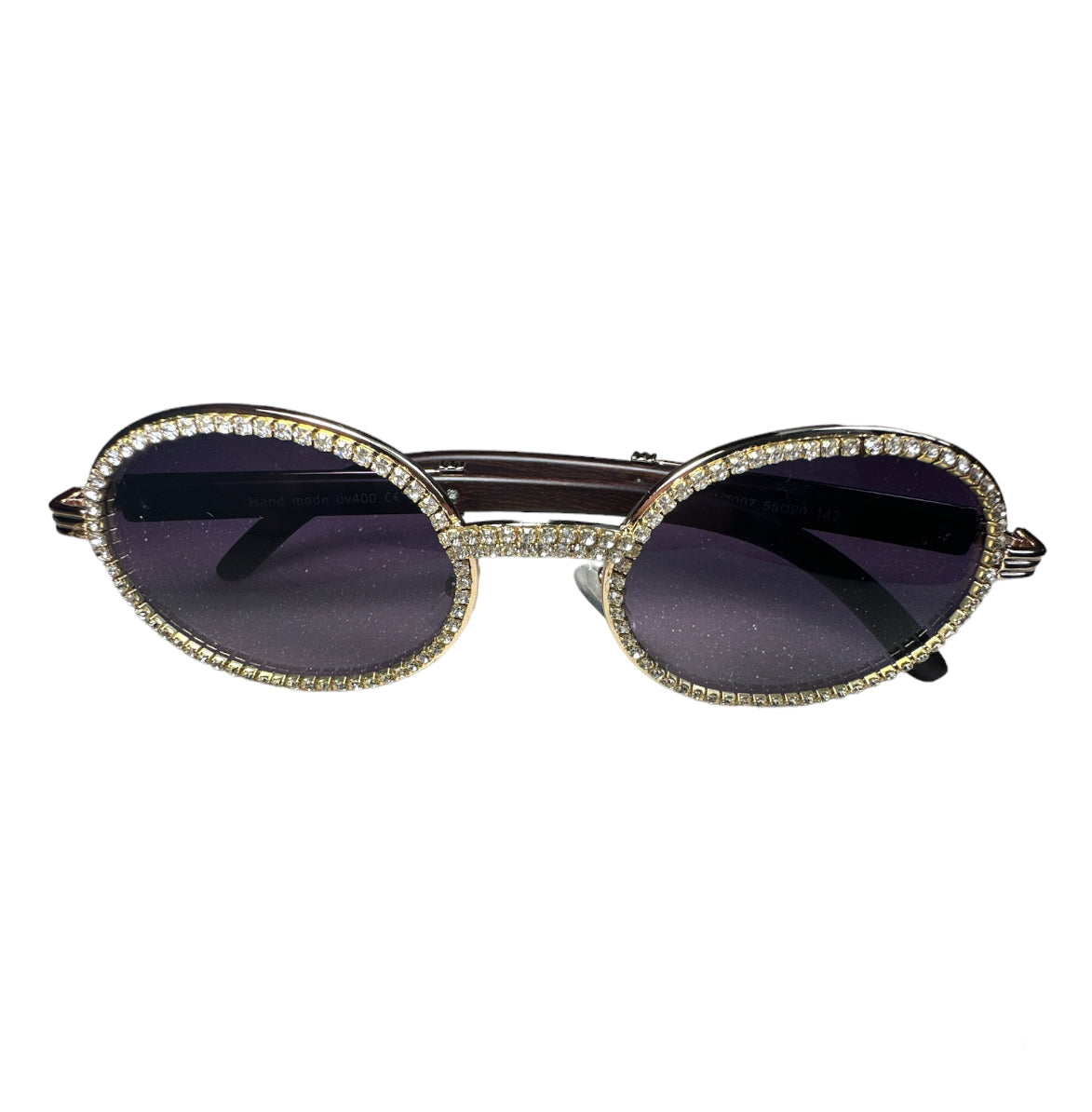 Menโs Black & Gold Cubic Zirconia Diamonds Sunglasses
