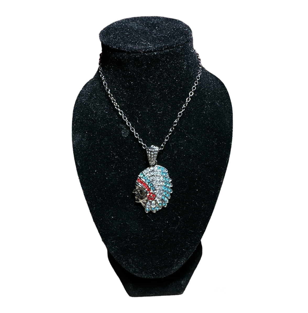 American Indian Necklace in Dark Silver