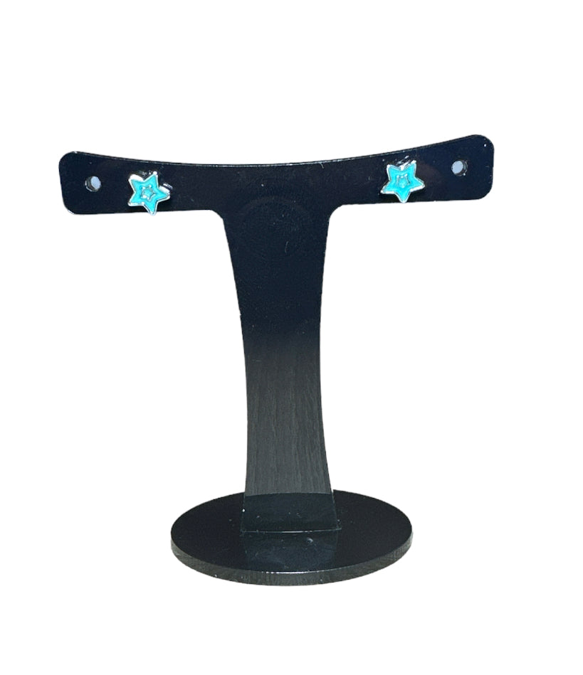 Turquoise Star Ear Studs
