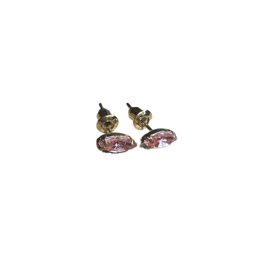 Pink Tear Ear Studs