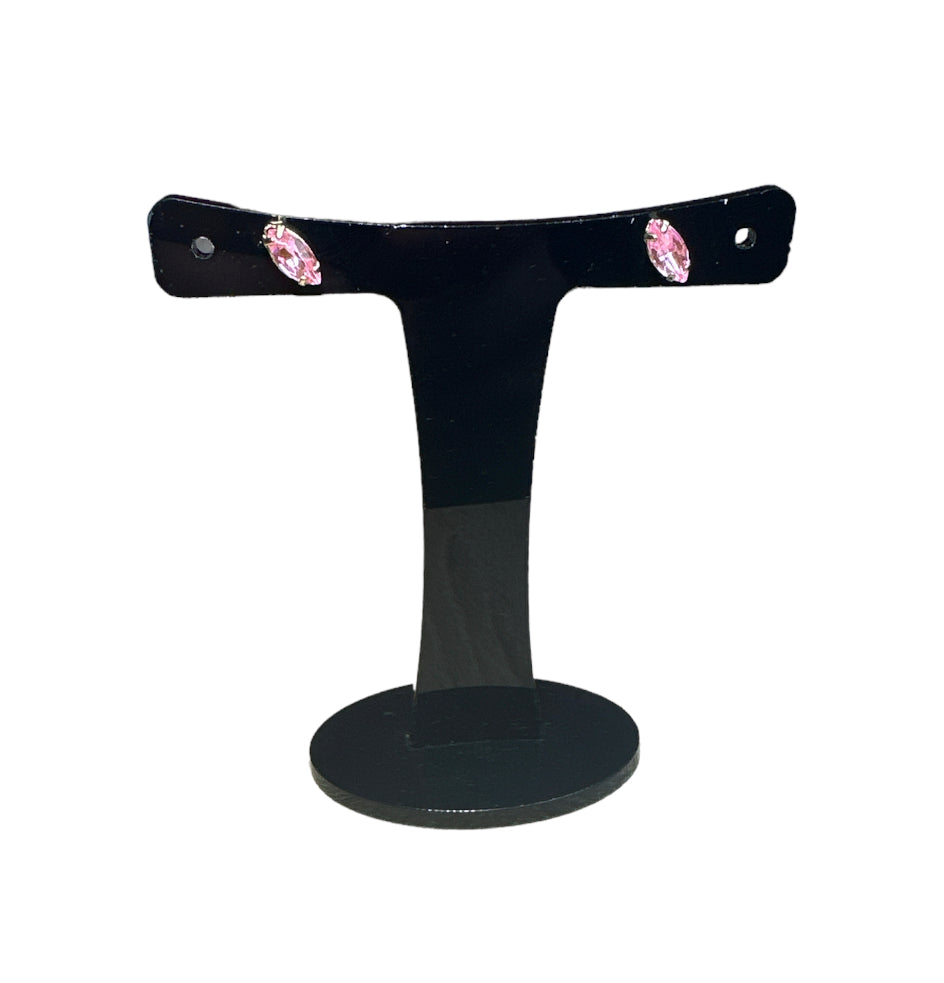 Pink Tear Ear Studs