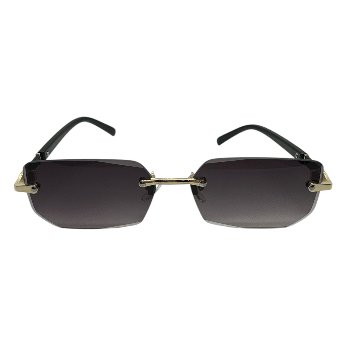 Black Rimless Sunglasses for Men and Women