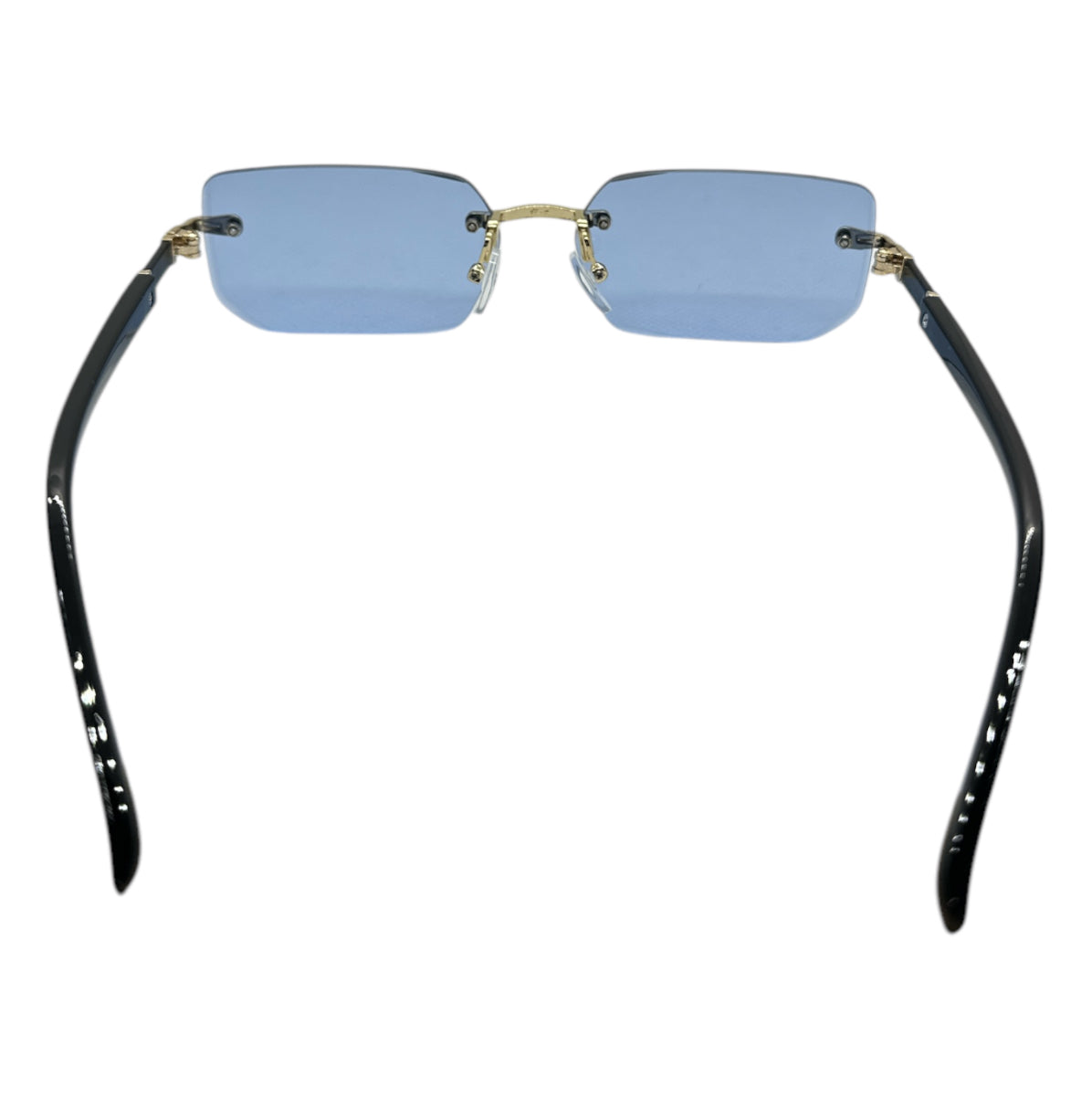 Blue Rimless Sunglasses for Men and Women