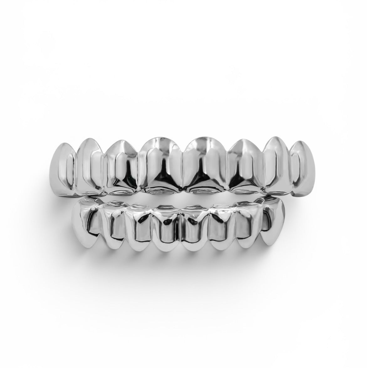 Silver Teeth Grills Set (Top and Bottom)