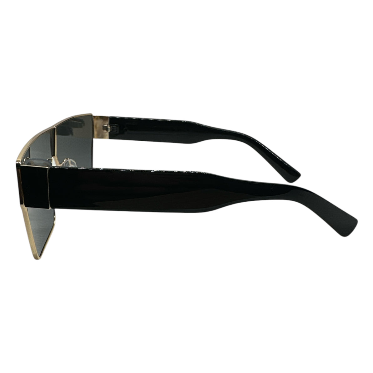 Black and Gold Wide Lens Unique Sunglasses for Men and Women