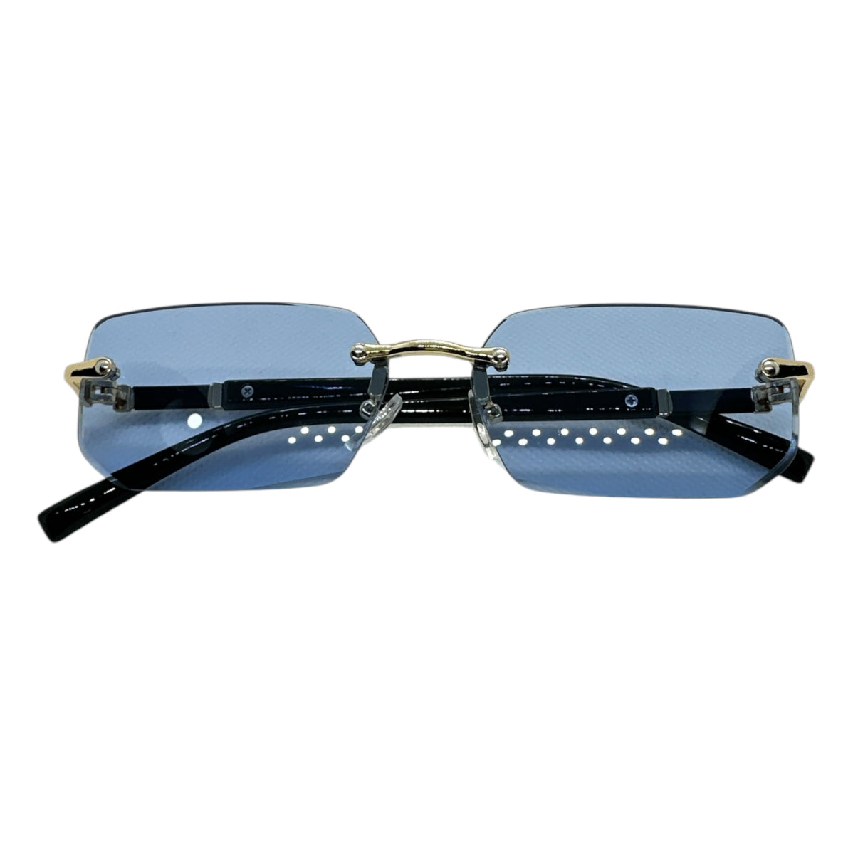 Blue Rimless Sunglasses for Men and Women