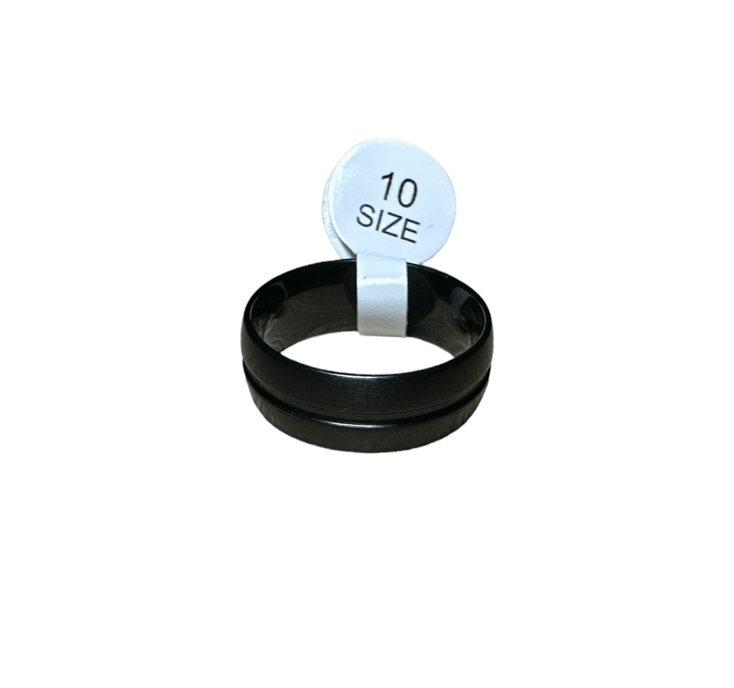 Stainless Steel Ring in Black