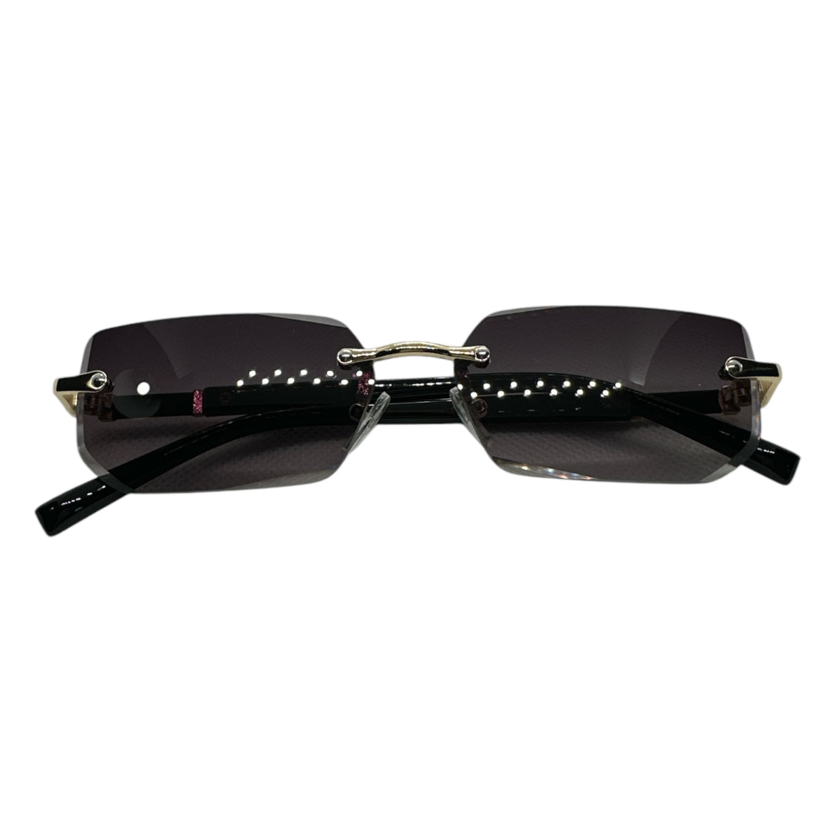 Black Rimless Sunglasses for Men and Women