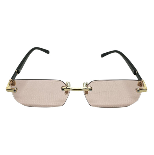 Pink Sand Rimless Sunglasses