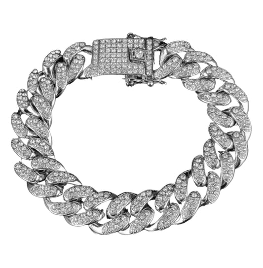 Silver Cuban Bracelet 12mm