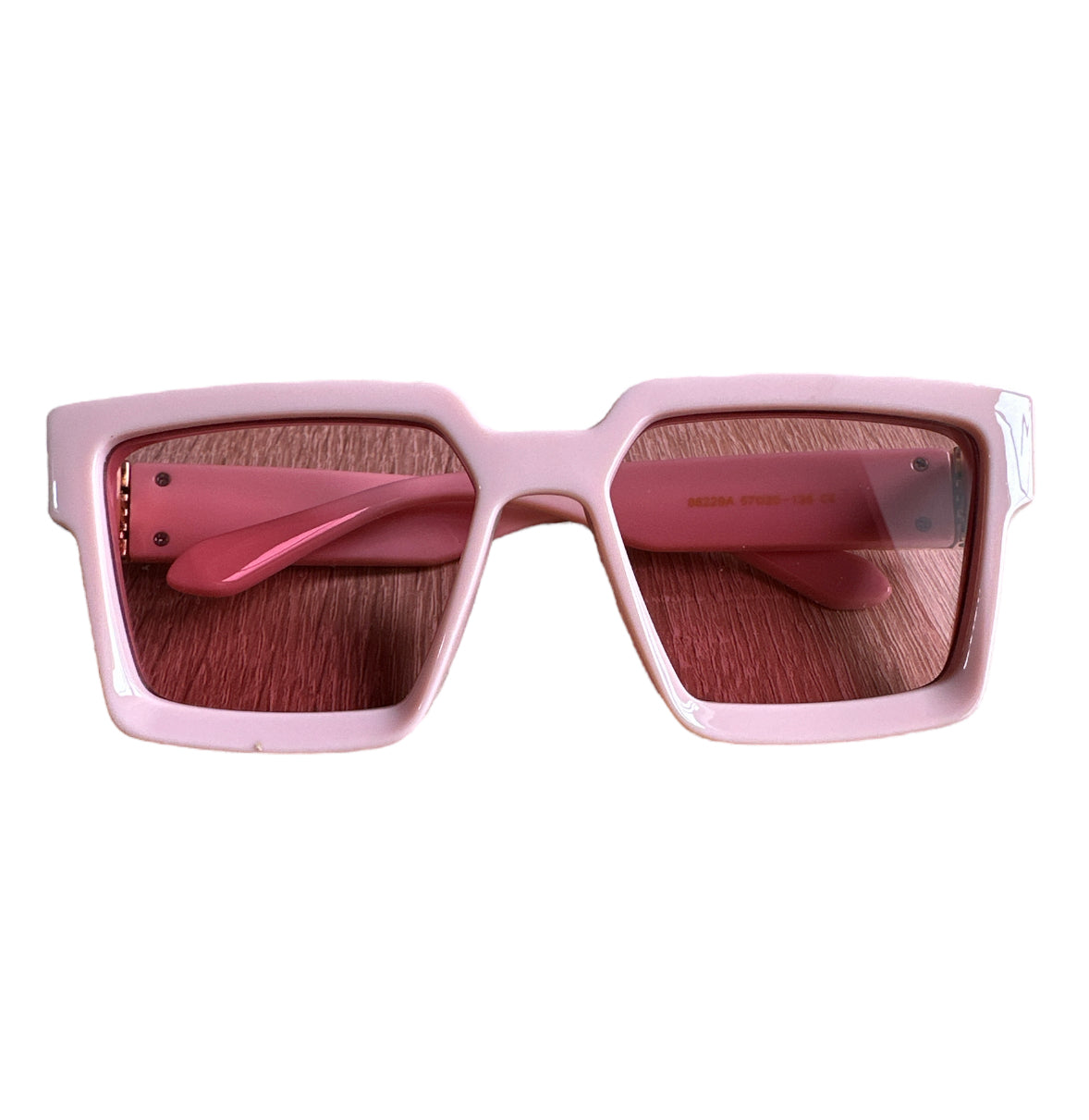 Pink Custom Square Sunglasses