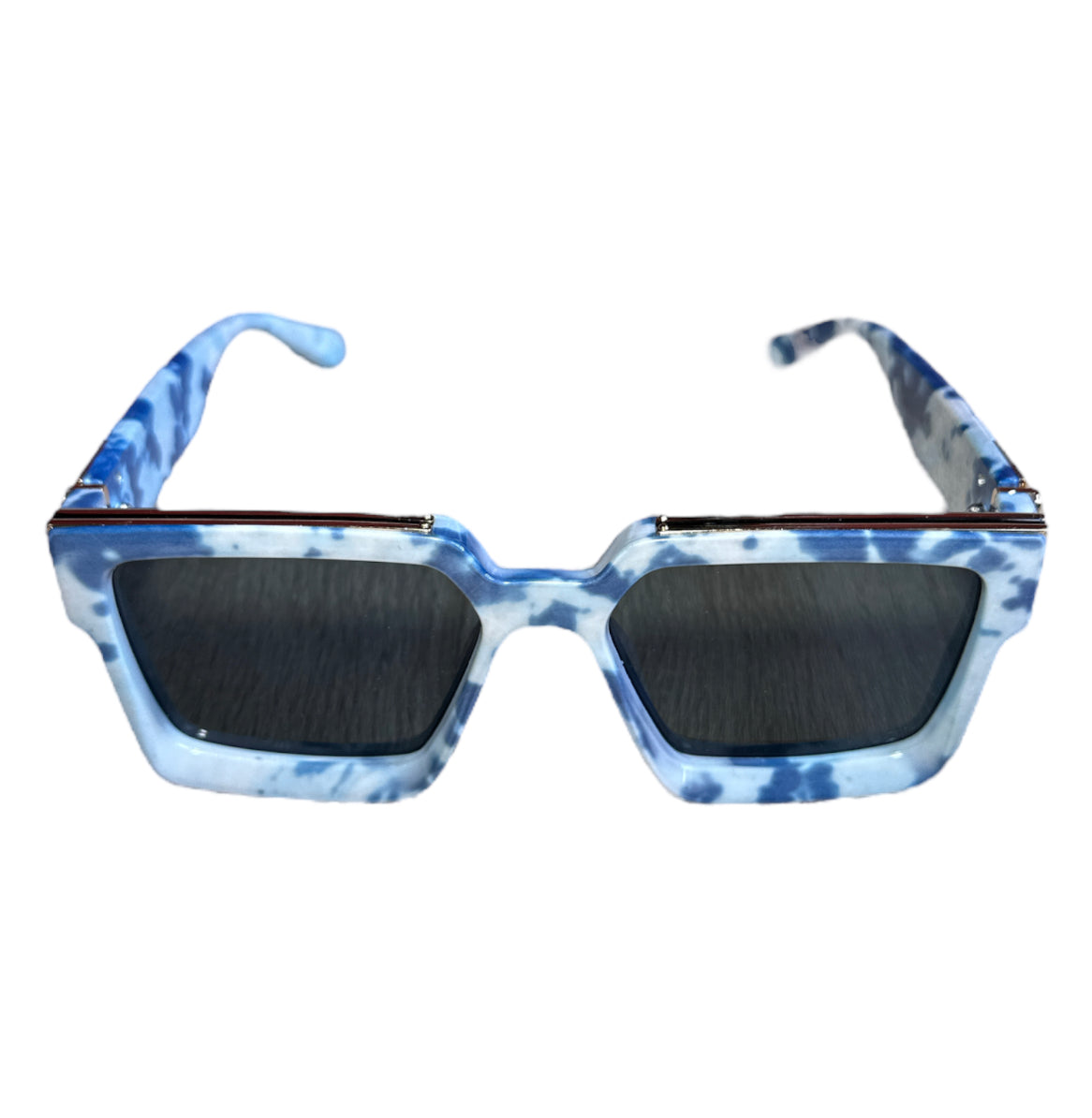 Sky Blue Custom Square Sunglasses