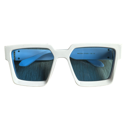 White Ocean Custom Square Sunglasses