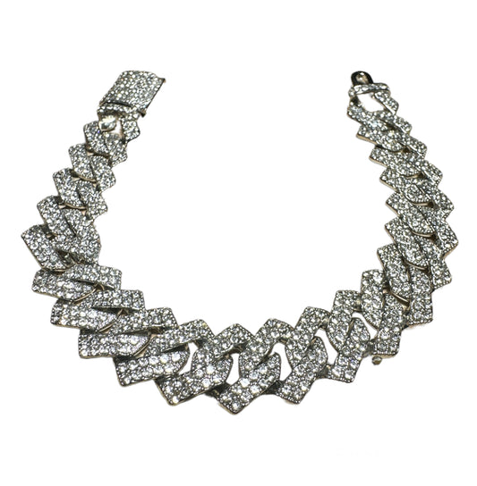 Cuban Diamond Bracelet CZ in Silver