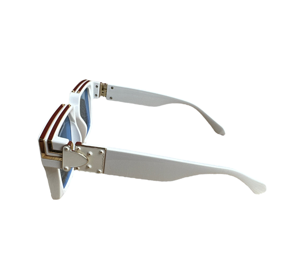 White Ocean Custom Square Sunglasses