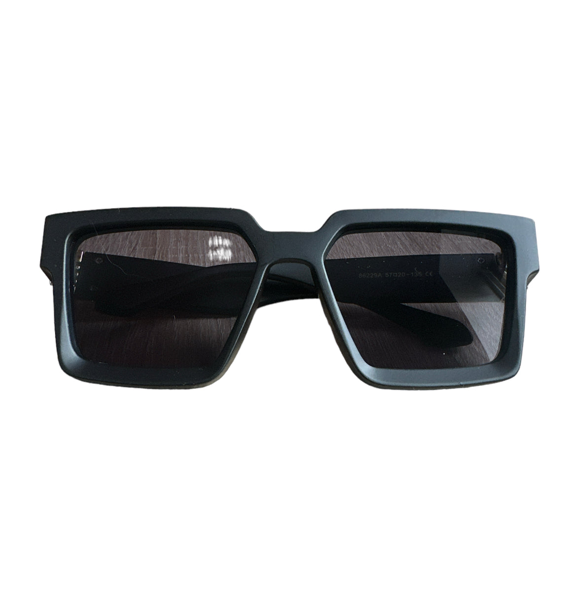 Matte Black Custom Square Sunglasses