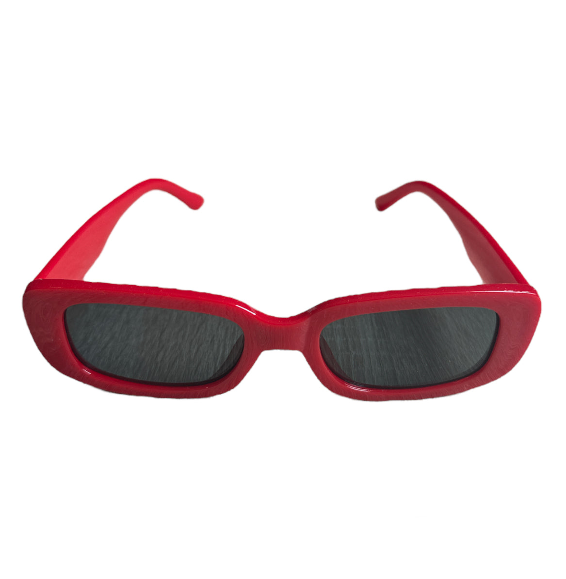 Narrow Oval Sunglasses in Red