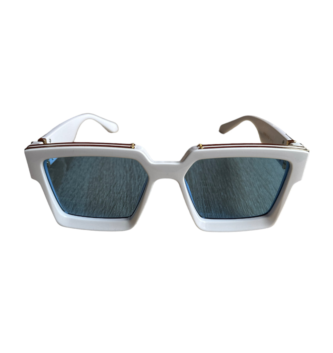 White Ocean Custom Square Sunglasses