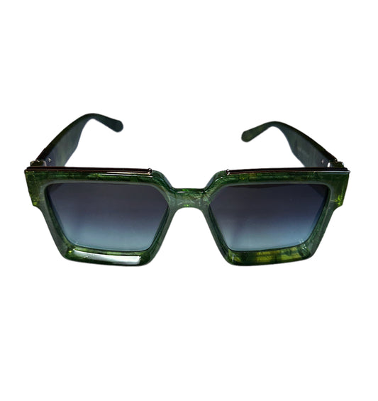 Lime and Gold Custom Square Sunglasses