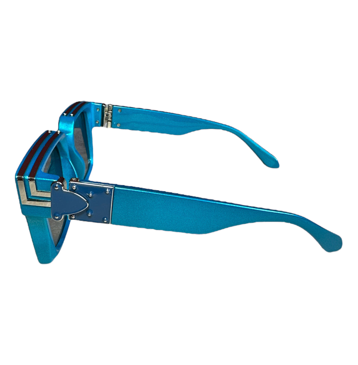 Blue Custom Square Sunglasses