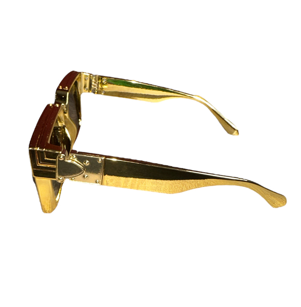 Gold Customer Square Sunglasses