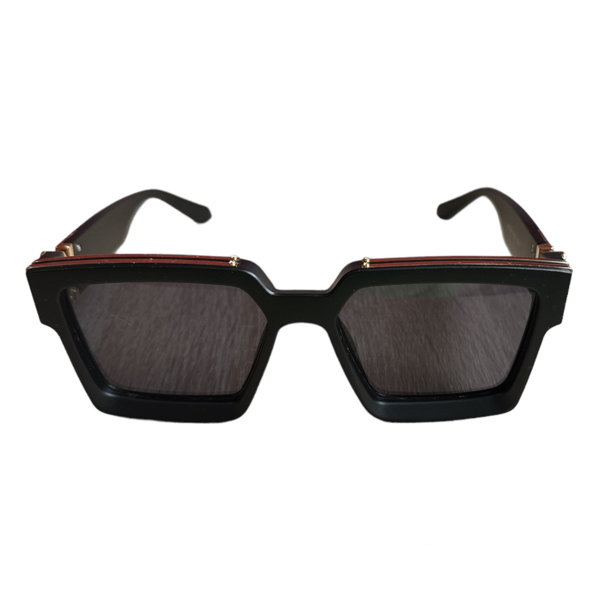 Matte Black Custom Square Sunglasses