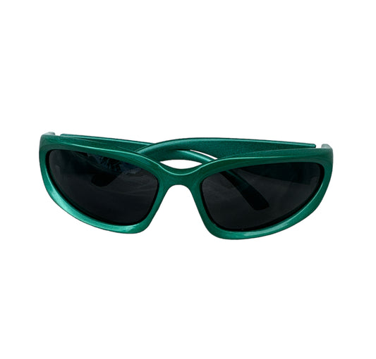 Retro 90’s Sport Sunglasses in Green