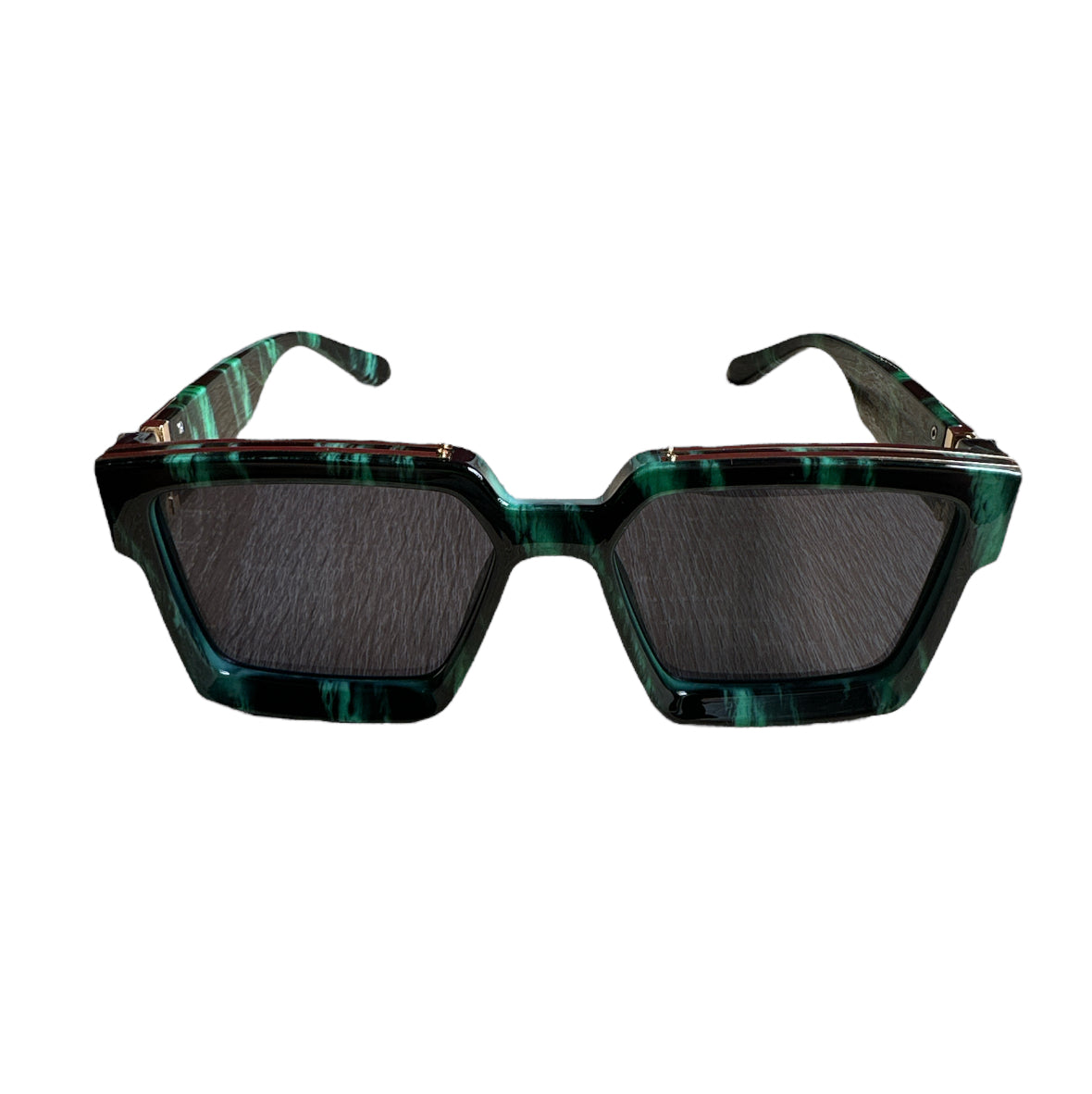 Green Verde Marble Custom Square Sunglasses