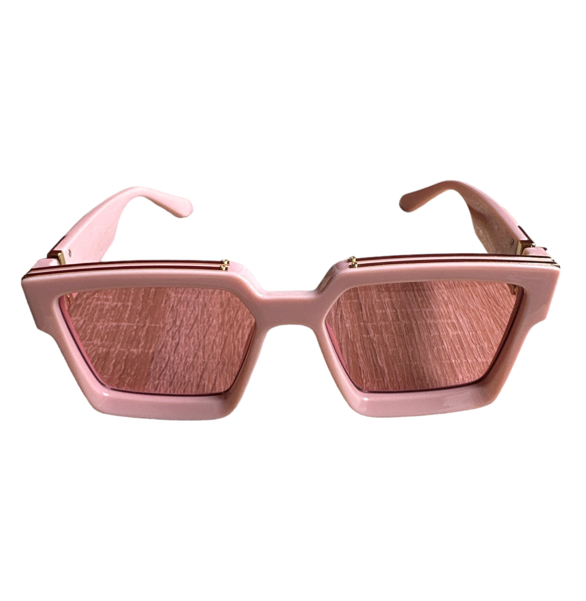 Pink Custom Square Sunglasses