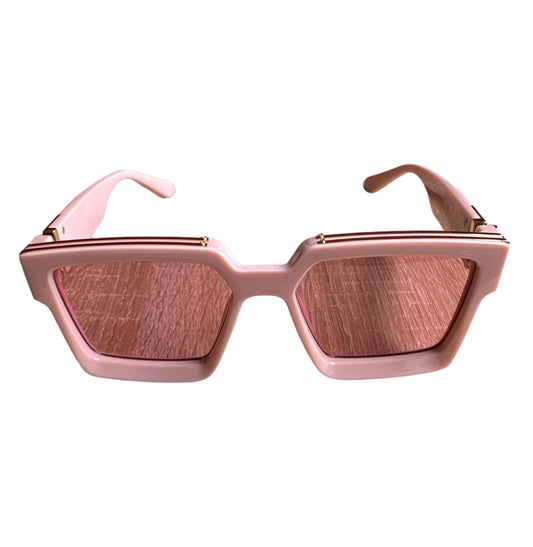 Pink Custom Square Sunglasses