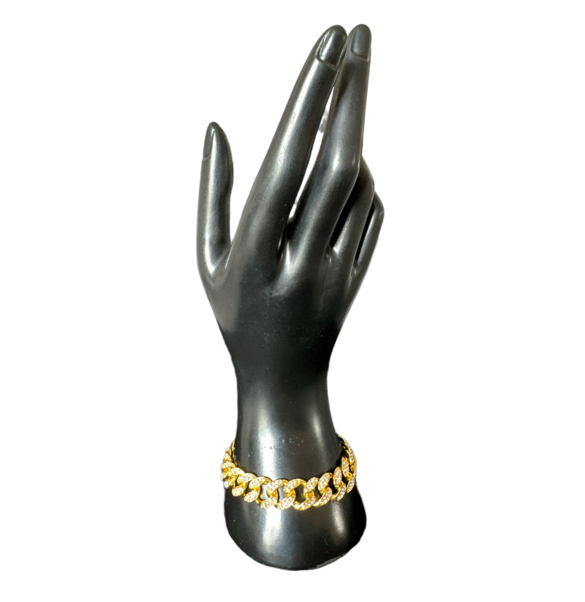 Gold Cuban Link Diamond Bracelet 12mm