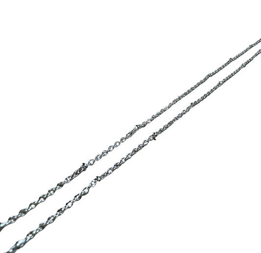 Silver Cable Necklace 1mm