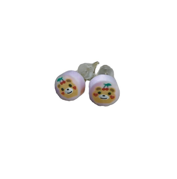 Round Teddy Ear Studs