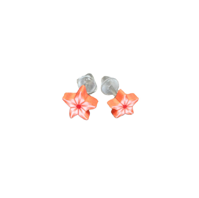 Orange Star Ear Studs