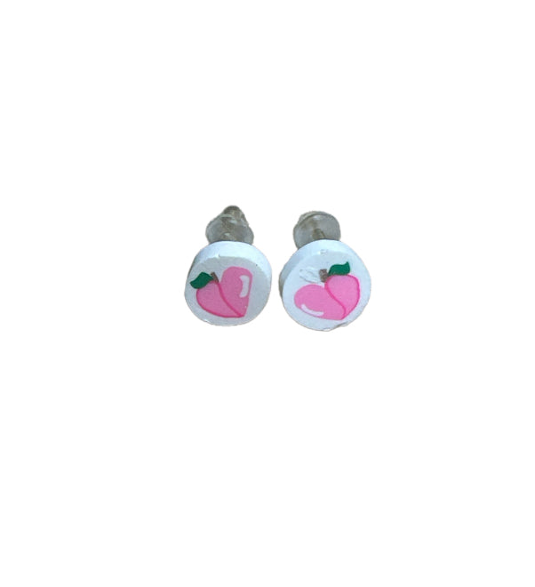 Apple Heart Ear Studs