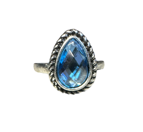 Women’s Silver Blue CZ Gemstone Ring