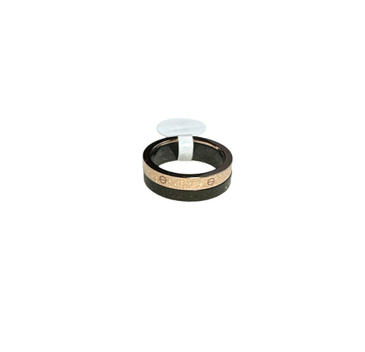 Women’s Rose Gold & Black Ring