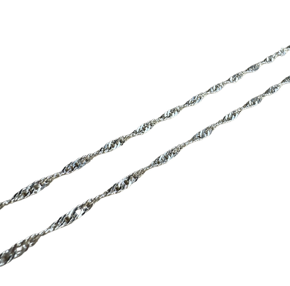 Silver Singapore Necklace 2mm