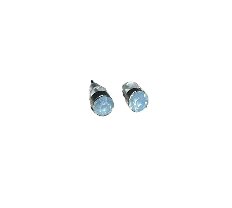 Lemonade Crystal Round Ear Studs 6mm