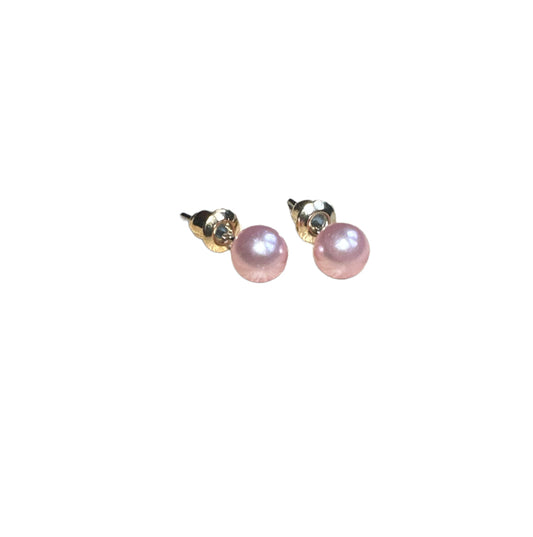Pink Pearl Ear Studs